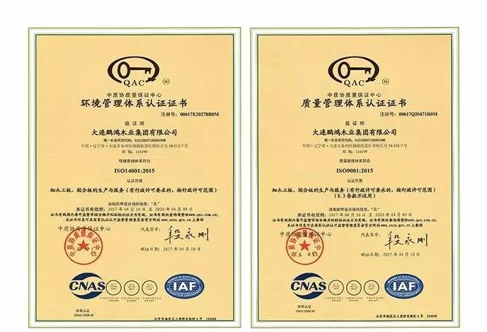 Z6尊龙板材质量治理系统认证